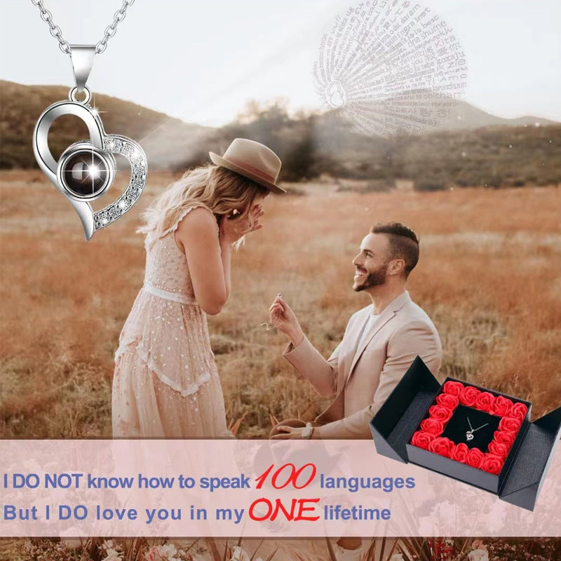 Necklace projection crystal