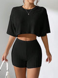 Short round-neck T-shirts for women