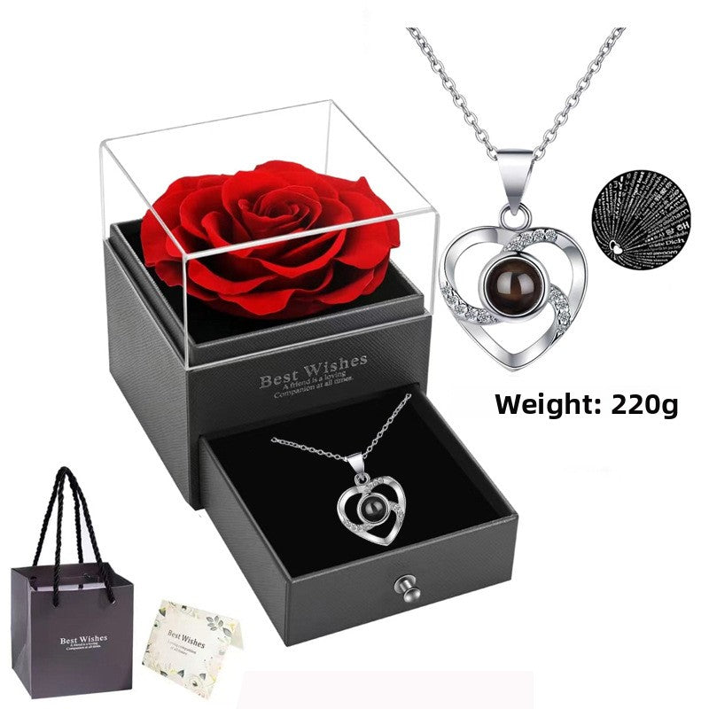 Necklace projection crystal