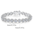 Round Cuban Zircon Tennis Bracelet for Men and Women