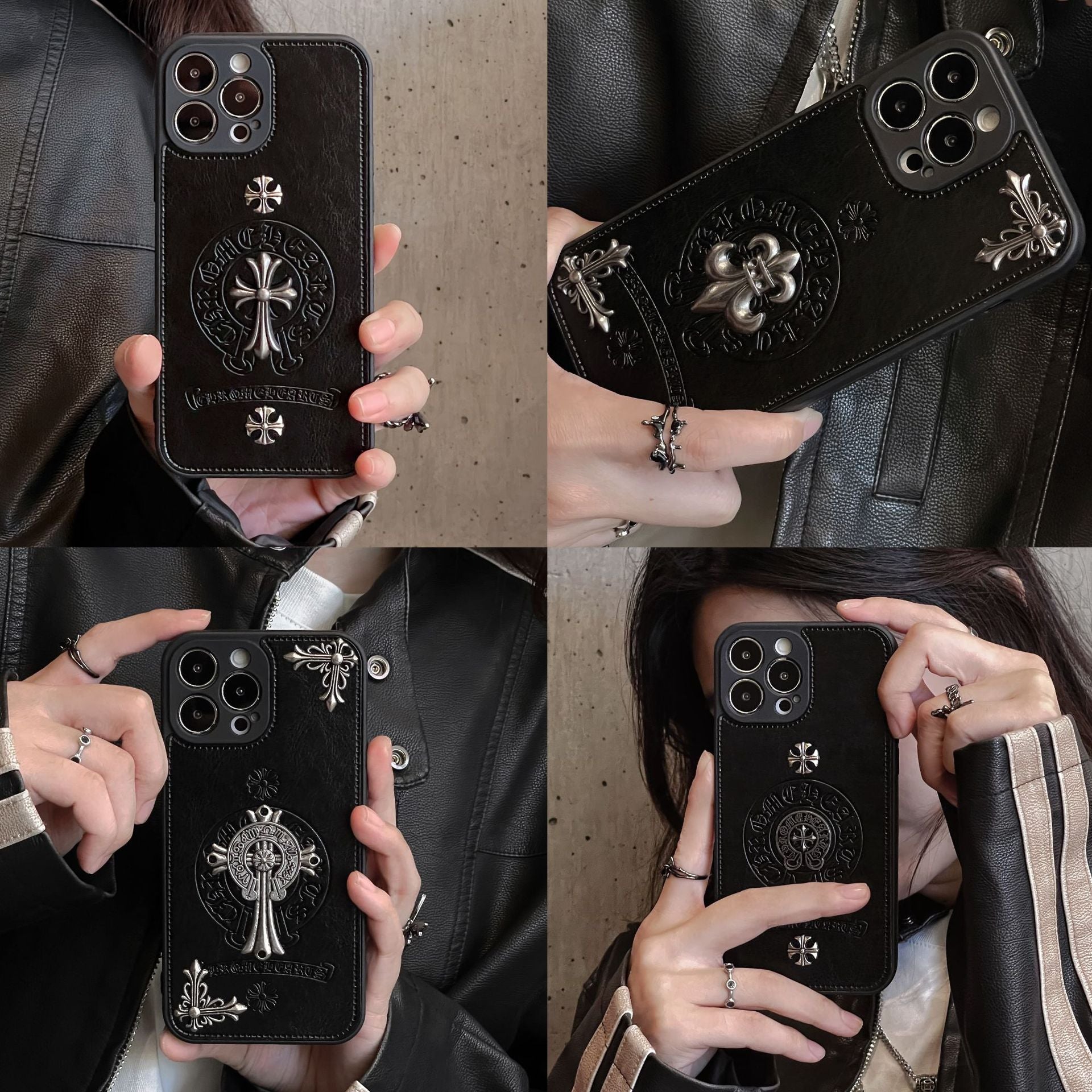 Iphone Chrome Heart inspired Phone case