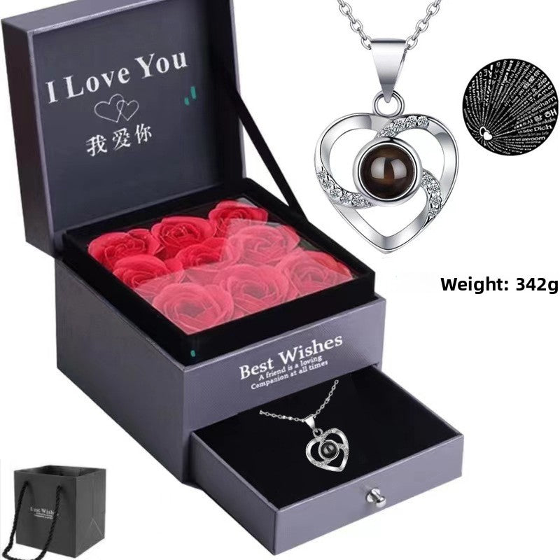 Necklace projection crystal