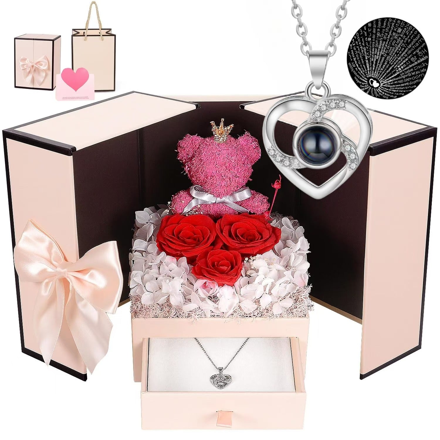 Necklace projection crystal