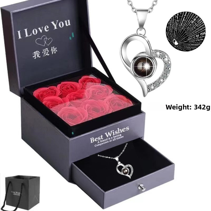 Necklace projection crystal