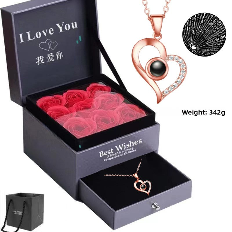 Necklace projection crystal