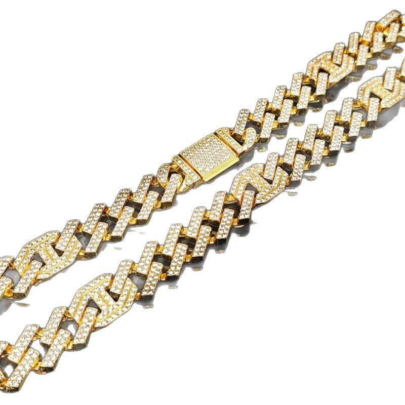 Stylish Square Men's Watch Bracelet Necklace Set