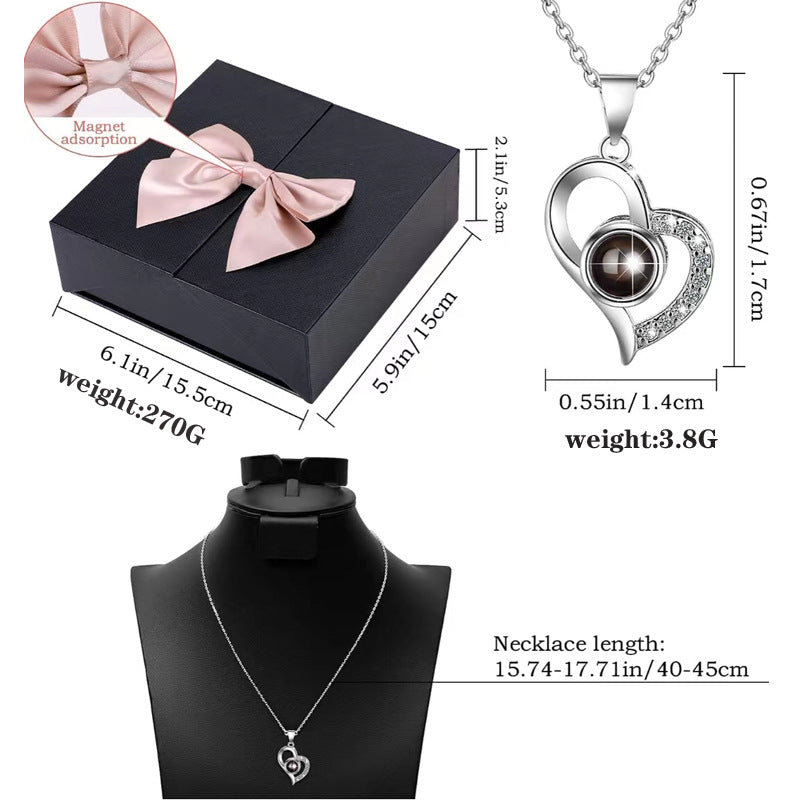 Necklace projection crystal