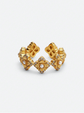 Opalesca Gold Pearl Zirconia Ring