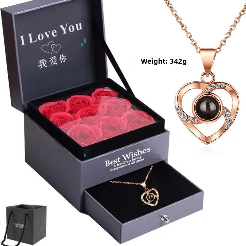 Necklace projection crystal